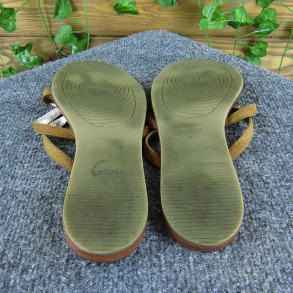 Boden Women  Flip Flop Brown Leather Sz 39 Medium‎ Gently Used 2025 - Picture 5 of 6